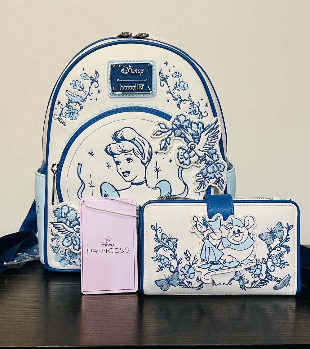 Loungefly Cinderella Tonal Sketch Portrait Mini Backpack Wallet Set